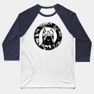 Hairy Scottie Dog Baseball T-Shirt